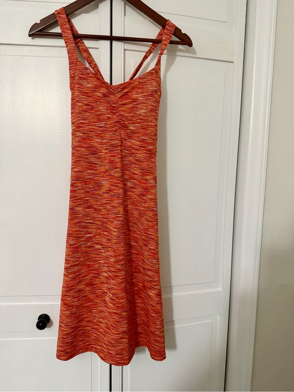 Mondetta Orange Space-Dye Strappy Midi Dress